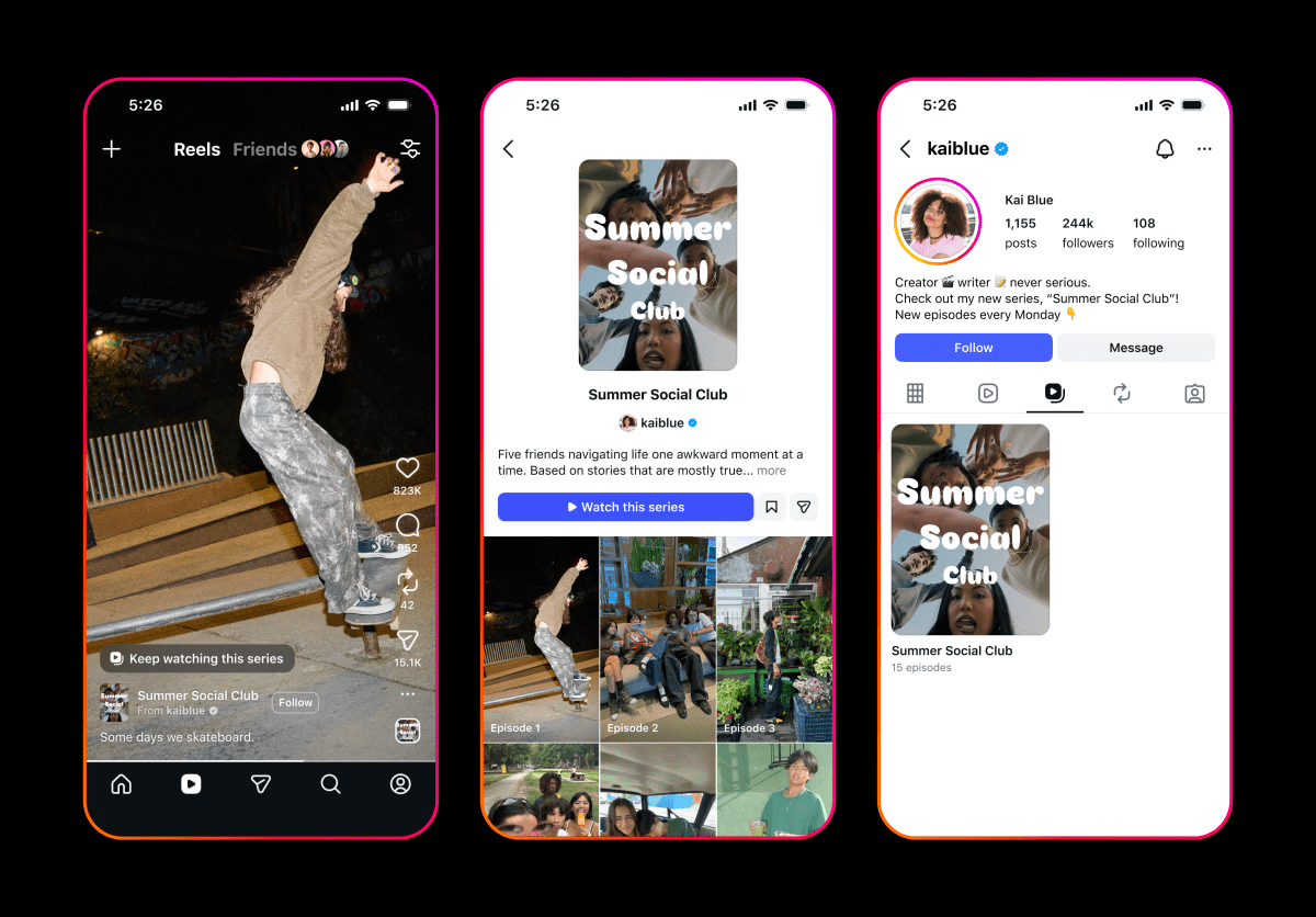 Meta Explora Novas Fronteiras com 'Series' para Reels no Instagram e Facebook